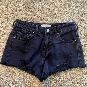 PacSun black high waisted jean shorts